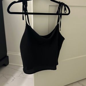 Never worn Satin Cropped tank!